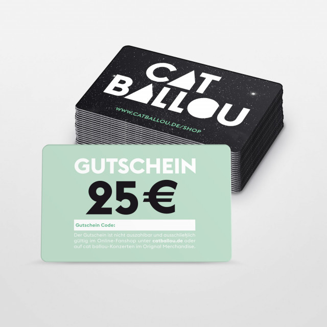 Gutschein 25 Euro (Shop Art-No. a0044) | Cat Ballou
