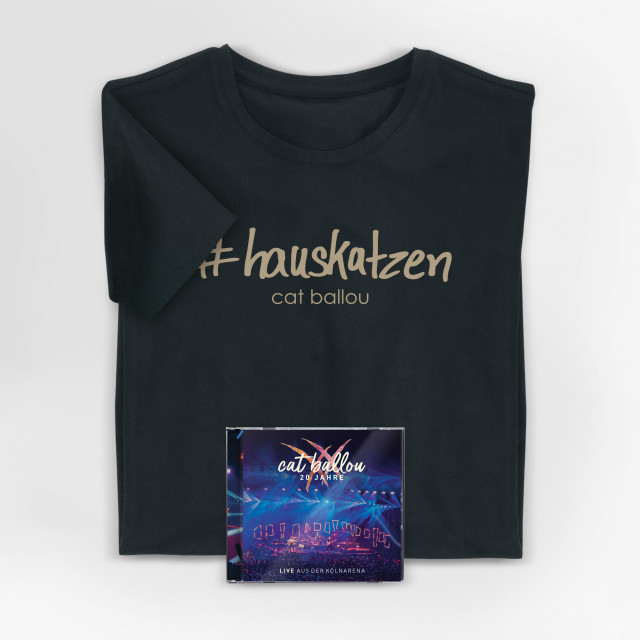 Shirt #Hauskatzen+Live CD Bundle | Cat Ballou